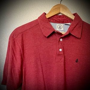 Men’s Large red Volcom polo